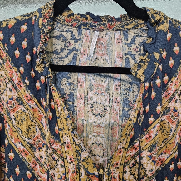 Free People Magic Mystery Tunic Navy Multicolor Size Small - Picture 5 of 10